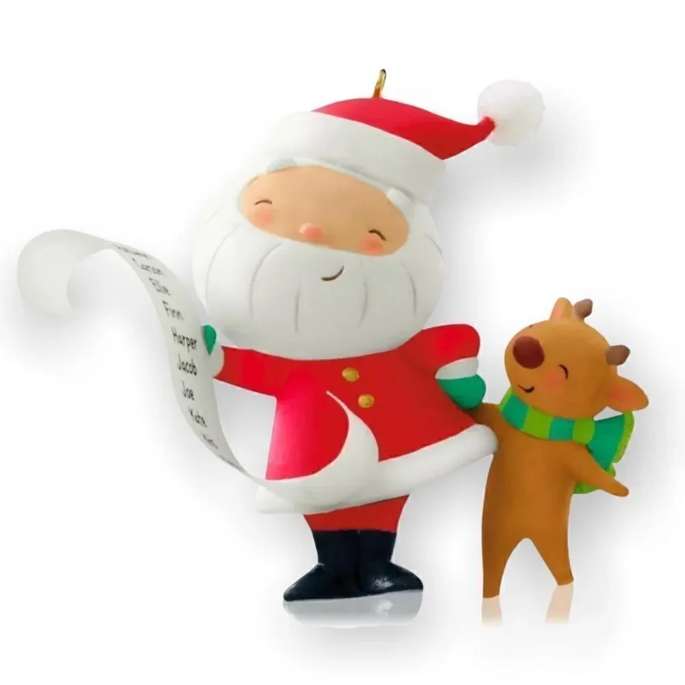 2014 Hallmark Series KRINGLE AND KRIS Santa’s List 1st Keepsake Ornament